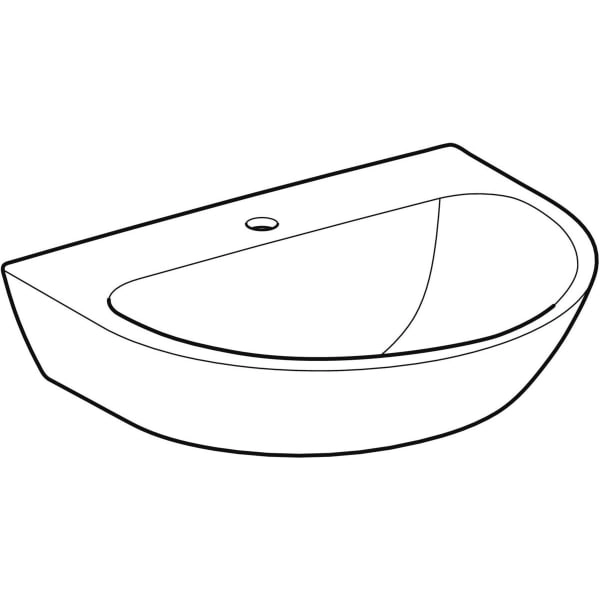 Wandwaschtisch „Renova“, ohne Überlauf, Hahnlochposition mittig 60 × 48 cm Wandwaschtisch „Renova“, ohne Überlauf, Hahnlochposition mittig 60 × 48 cm