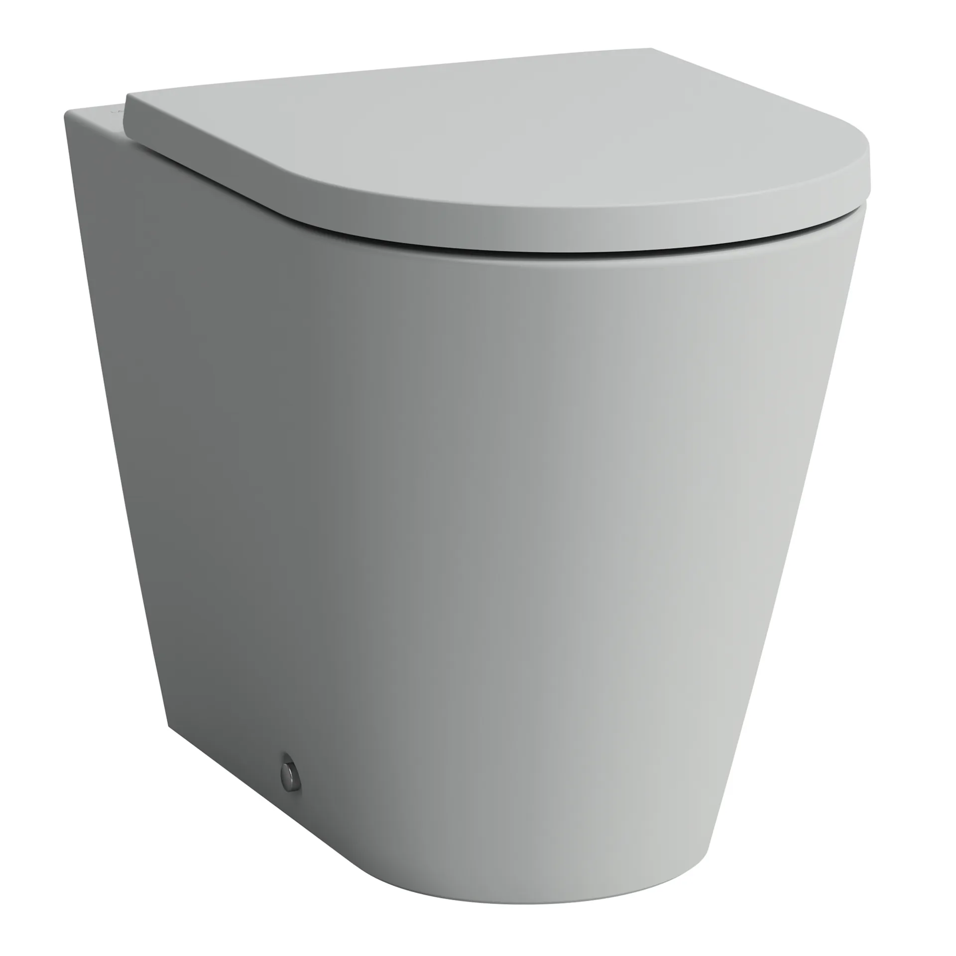 Laufen Stand-Tiefspül-WC Keramikhöhe 43 cm „Kartell“ 370 × 430 × 560 mm in Grau matt, Abgang waagerecht, ohne Spülrand