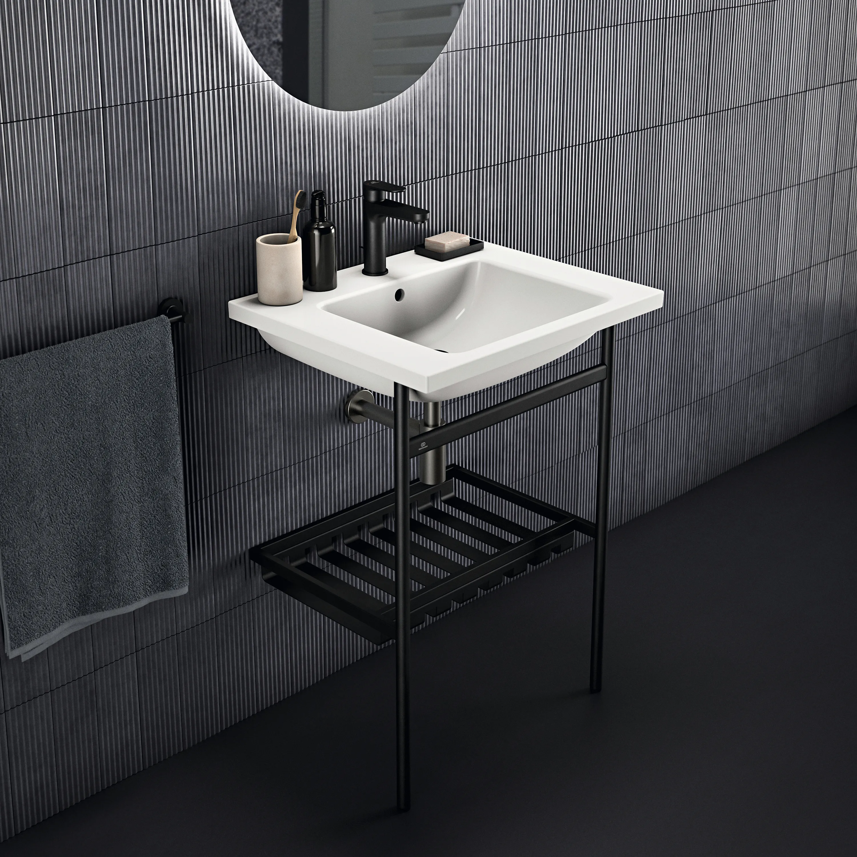 Waschbecken „i.lifeB“ 61 × 51 × 18 cm, Hahnlochposition mittig in Weiß Waschbecken „i.lifeB“ 61 × 51 × 18 cm, Hahnlochposition mittig in Weiß