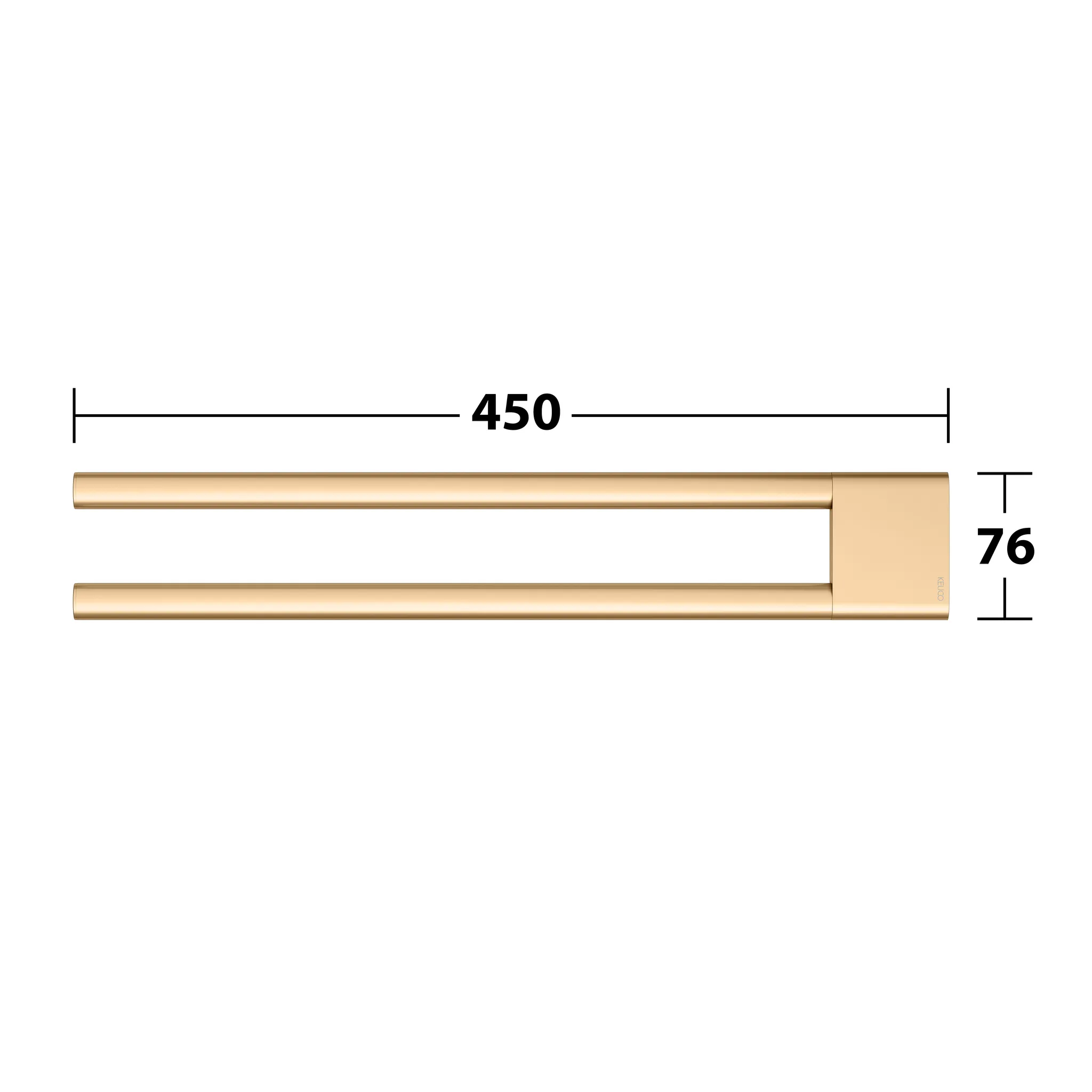 Edition 400 Handtuchhalter 450 mm Messing gebürstet Edition 400 Handtuchhalter 450 mm Messing gebürstet