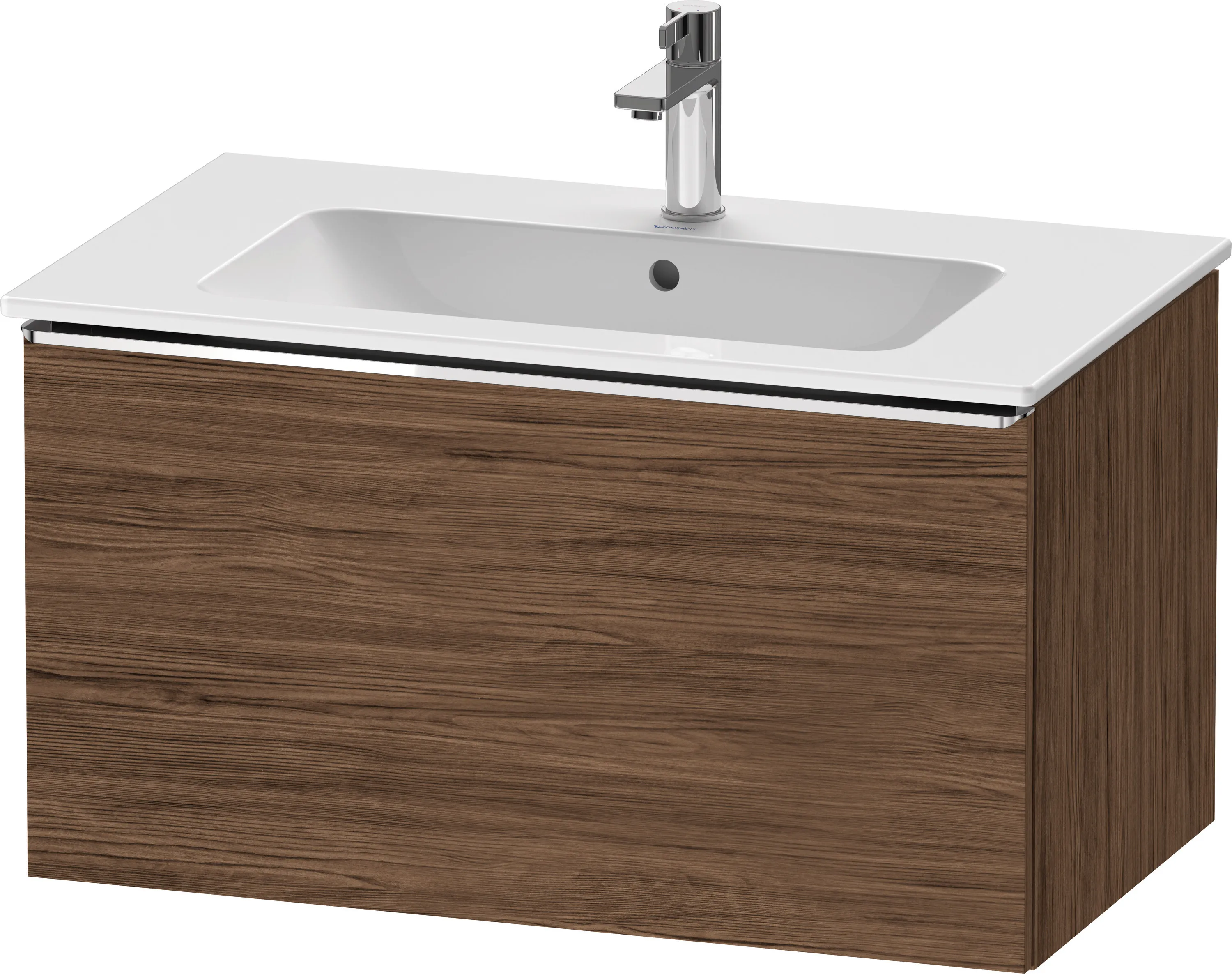 Duravit Waschtischunterschrank wandhängend „D-Neo“ 81 × 44 × 46,2 cm Nussbaum Dunkel