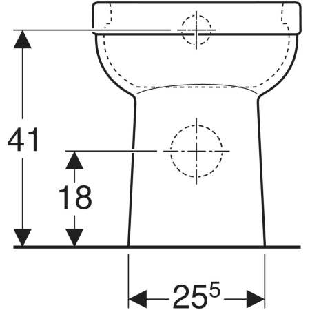 Stand-Tiefspül-WC erhöht „Renova Comfort“ 39 × 46 × 55,5 cm in weiß alpin, mit Spülrand, Abgang waagerecht Stand-Tiefspül-WC erhöht „Renova Comfort“ 39 × 46 × 55,5 cm in weiß alpin, mit Spülrand, Abgang waagerecht