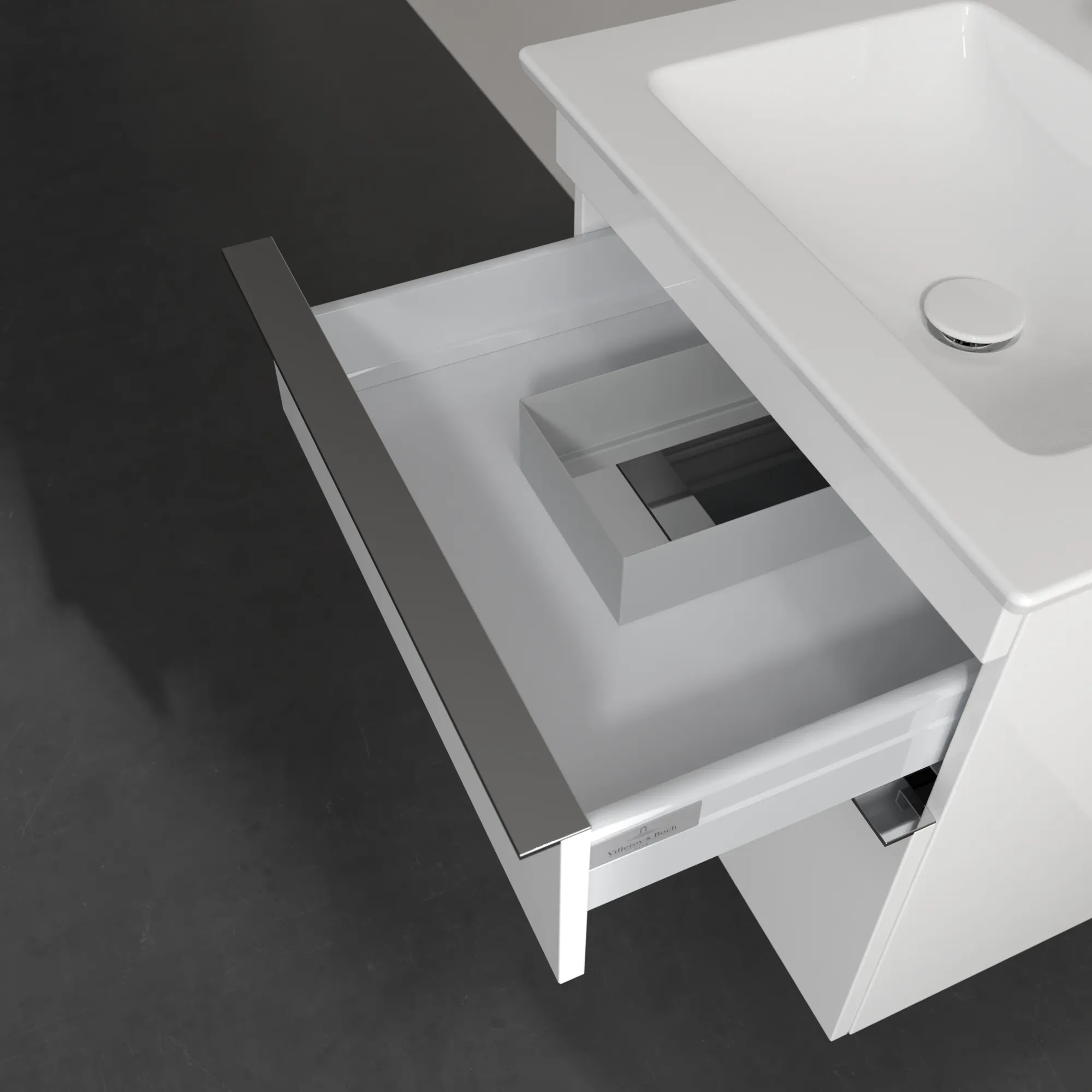 Villeroy & Boch Waschtischunterschrank „Venticello“ für Schrankwaschtisch 553 × 590 × 502 mm Glossy White, für Becken mittig