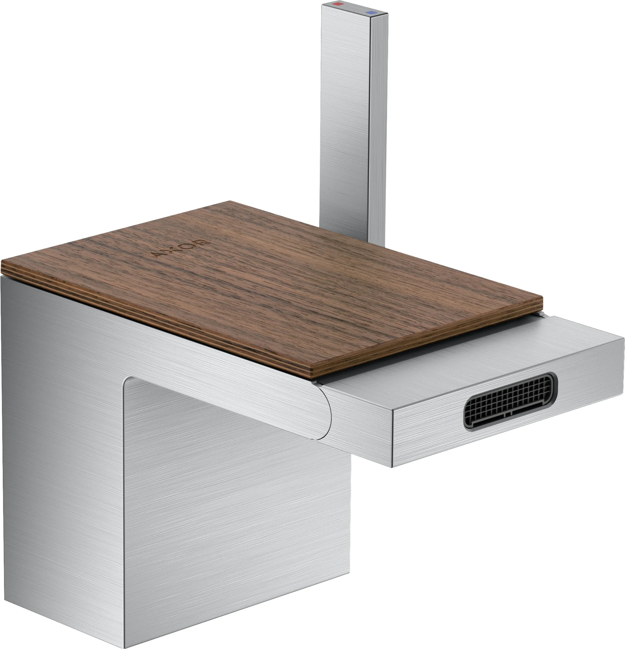 Hansgrohe AXOR MyEdition Platte 117 mm, Amerikanischer Nussbaum, abnehmbar