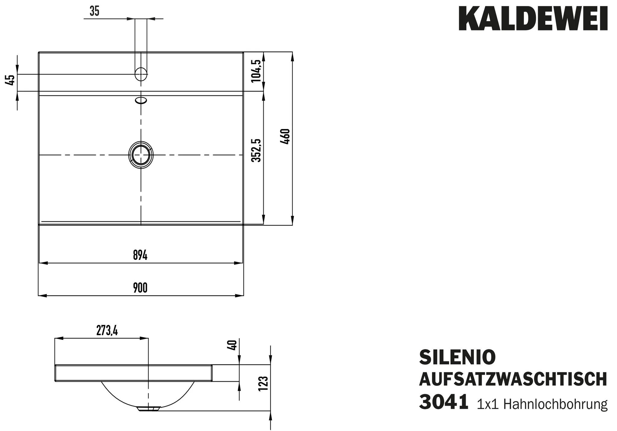 Kaldewei Aufsatzwaschtisch SILENIO, Randhöhe 40 mm, 1 Hahnlochbohrung, mit Überlauf, 900 x 460 mm in schwarz Kaldewei Aufsatzwaschtisch SILENIO, Randhöhe 40 mm, 1 Hahnlochbohrung, mit Überlauf, 900 x 460 mm in schwarz
