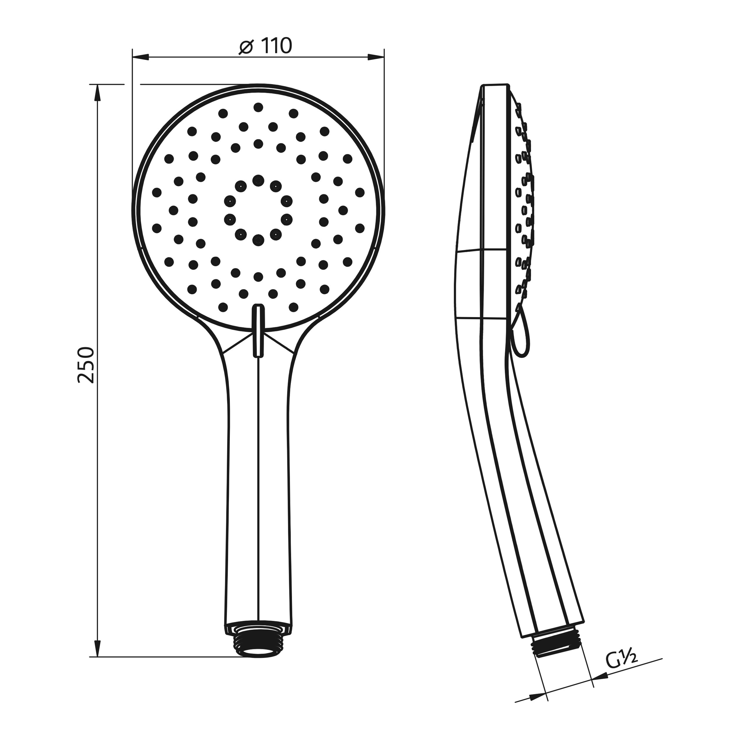 Handbrause ⌀ 11 × 25 cm Handbrause ⌀ 11 × 25 cm