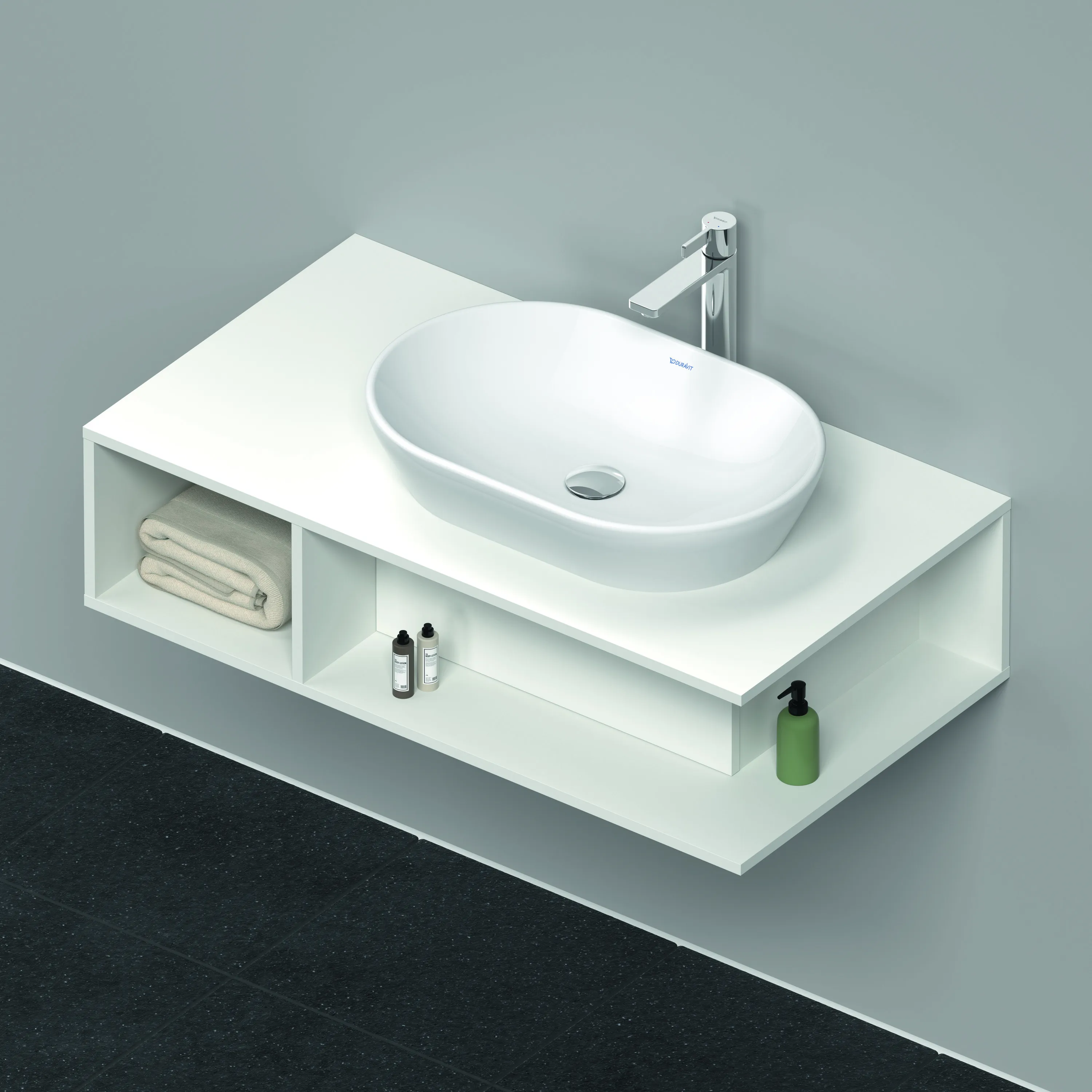 Duravit Waschtischunterschrank wandhängend „D-Neo“ 100 × 26 × 55 cm Weiß Matt Duravit Waschtischunterschrank wandhängend „D-Neo“ 100 × 26 × 55 cm Weiß Matt
