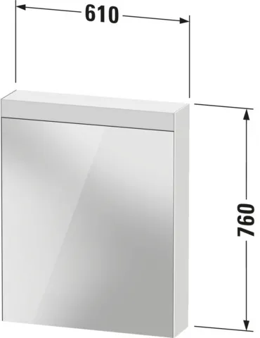 Duravit Spiegelschrank „Licht & Spiegel“ 61 × 76 × 14,8 cm Duravit Spiegelschrank „Licht & Spiegel“ 61 × 76 × 14,8 cm