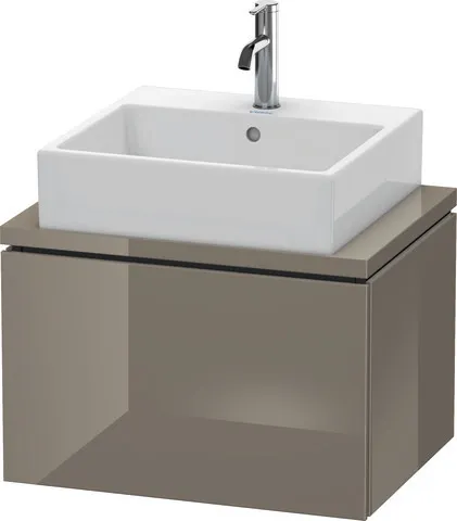 Duravit Waschtischunterschrank wandhängend „L-Cube“ 62 × 40 × 47,7 cm Flannel Grey Hochglanz