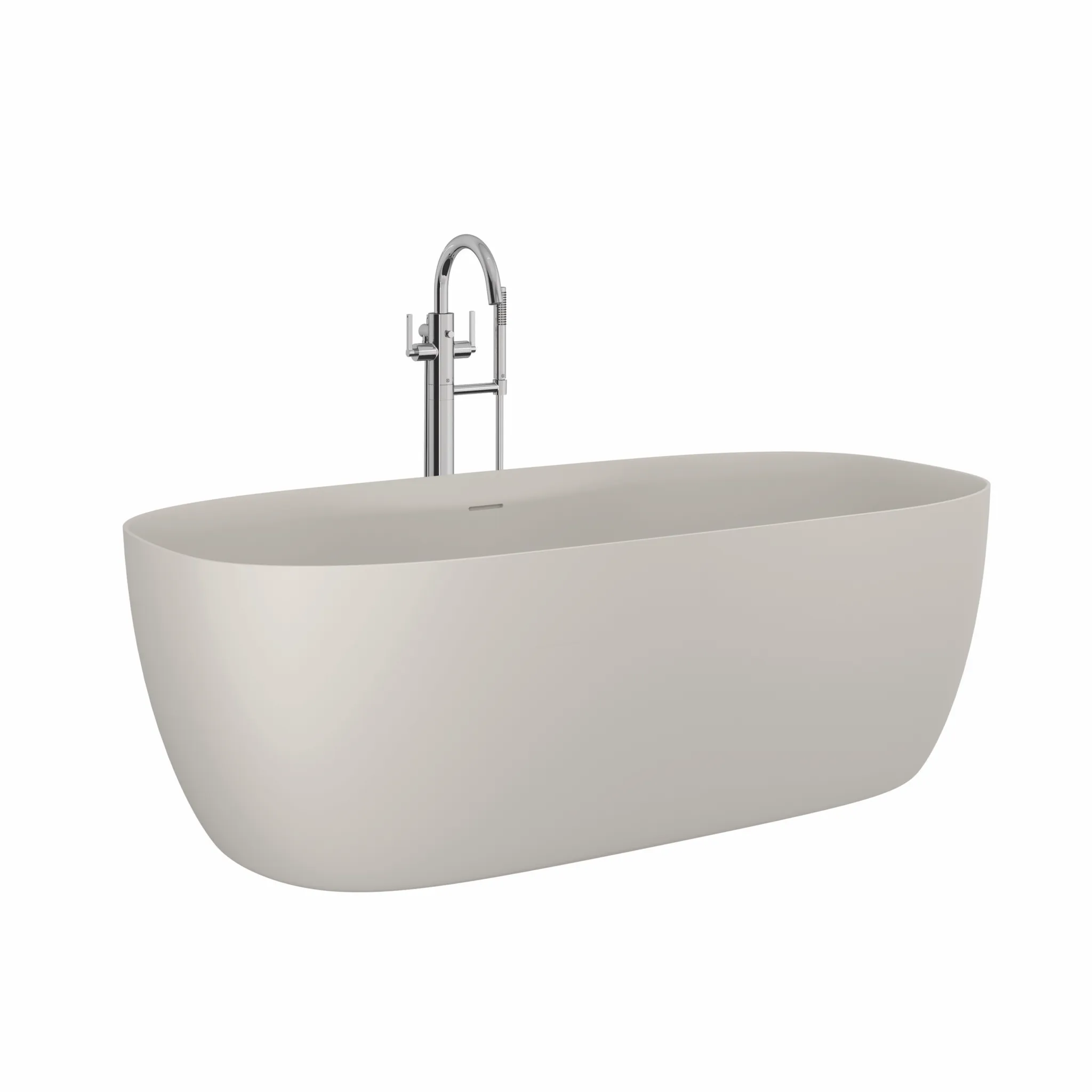 Kludi-RESA S Badewanne 170x80cm Soft Edge Ablauf Matt Light Dove