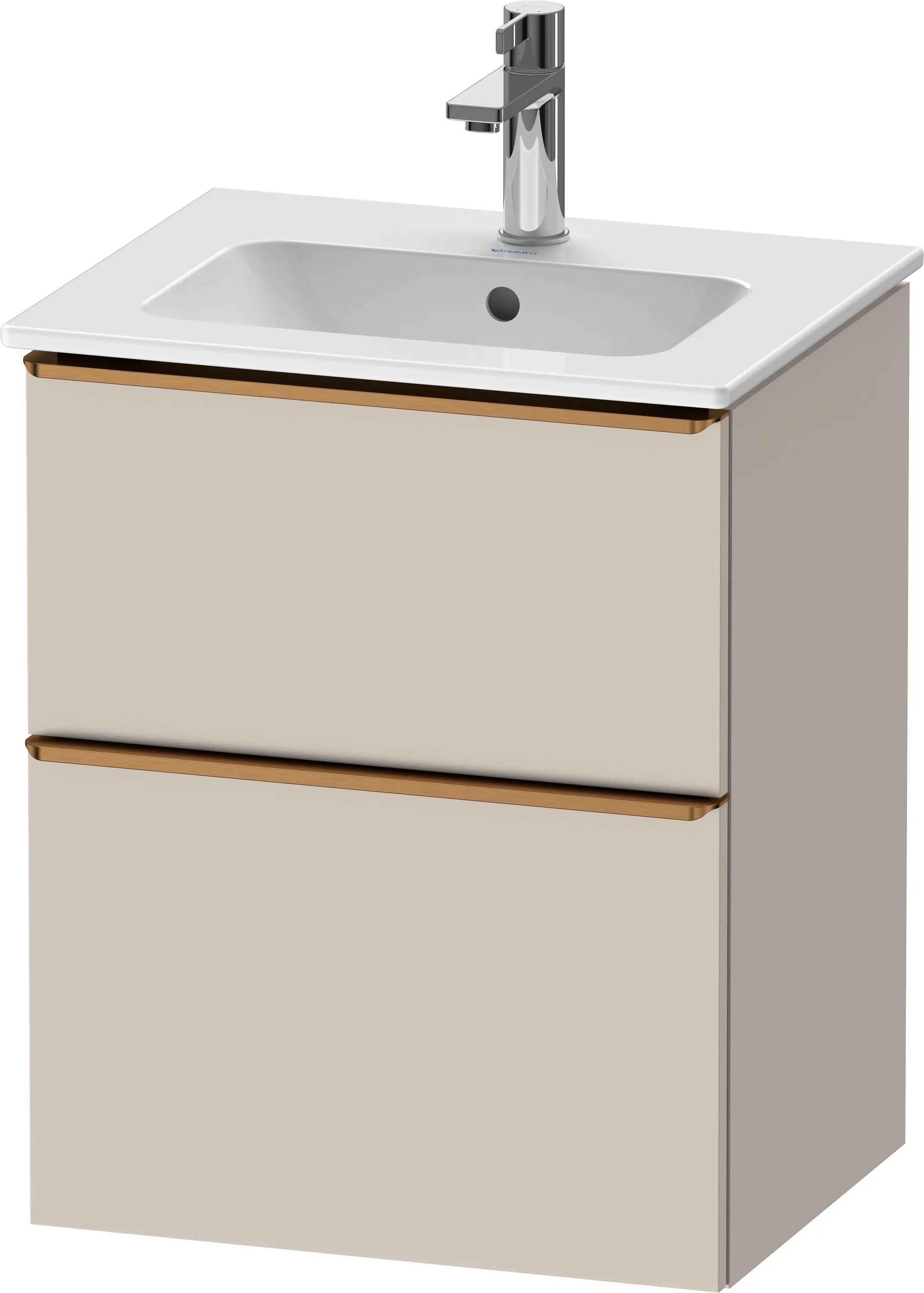 Duravit Waschtischunterschrank wandhängend „D-Neo“ 51 × 62,5 × 40,2 cm Taupe Matt