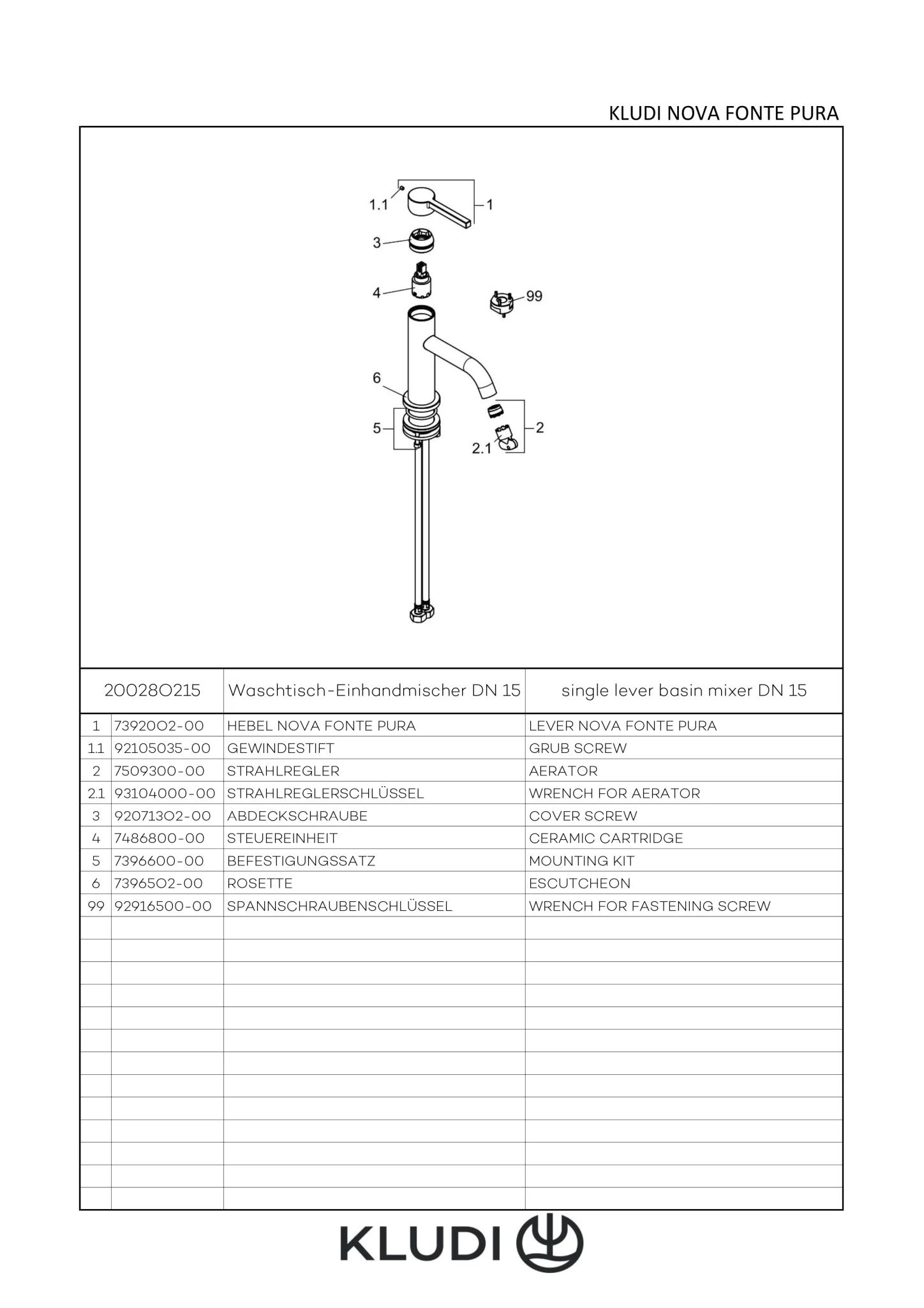 Kludi NOVA FONTE Pura Waschtisch-Einhandmischer 75 DN 15, Matt Light Dove, geschlossener Metallhebel, 4,5 l/min Durchfluss, DVGW-zugelassen Kludi NOVA FONTE Pura Waschtisch-Einhandmischer 75 DN 15, Matt Light Dove, geschlossener Metallhebel, 4,5 l/min Durchfluss, DVGW-zugelassen