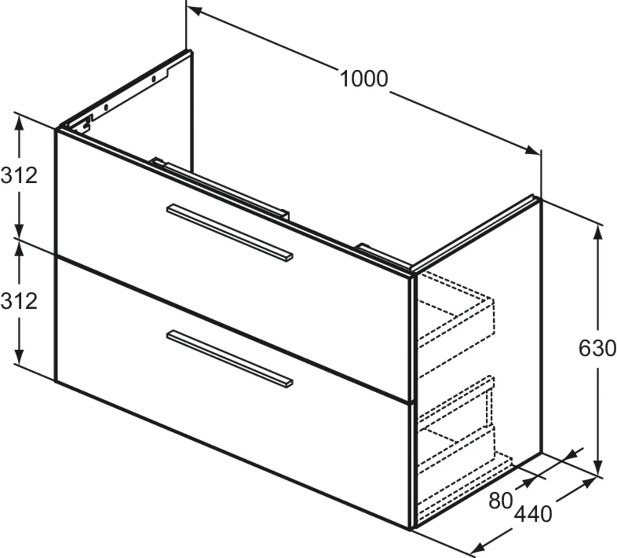 Möbelpaket i.life A mit Waschtisch 100cm und Unterschrank mit schwarzem Griff Weiß matt Möbelpaket i.life A mit Waschtisch 100cm und Unterschrank mit schwarzem Griff Weiß matt