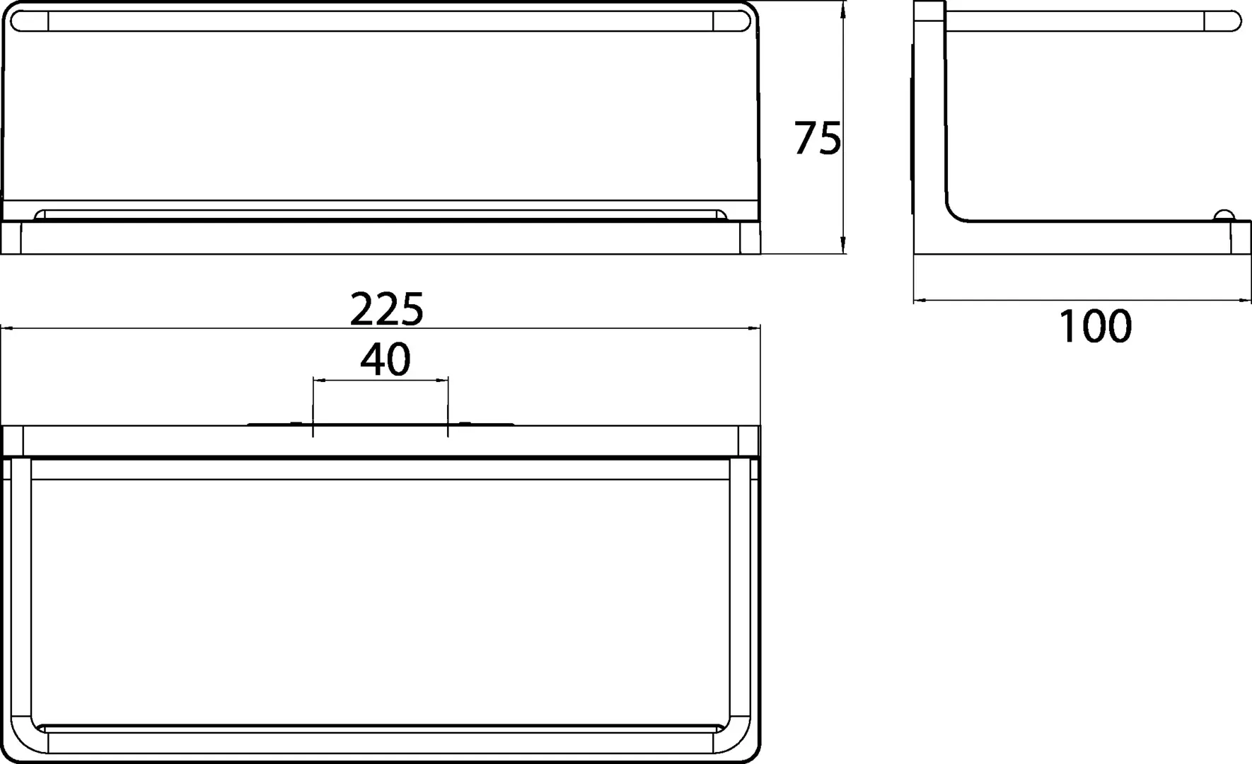 round Wandkorb mit Bügel weiß/chrom round Wandkorb mit Bügel weiß/chrom