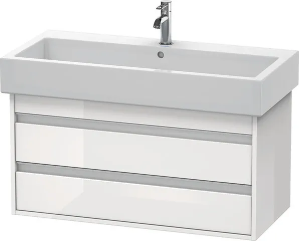 Duravit Waschtischunterschrank wandhängend „Ketho“ 95 × 48 × 44 cm in Weiß Hochglanz Duravit Waschtischunterschrank wandhängend „Ketho“ 95 × 48 × 44 cm in Weiß Hochglanz