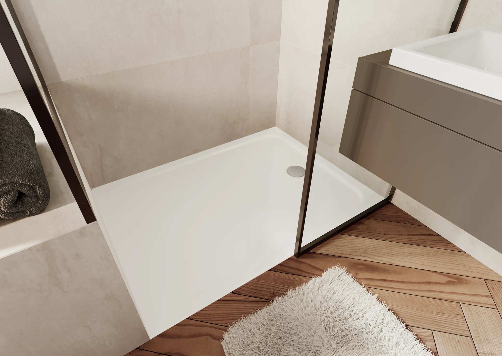 Kaldewei rechteck Duschwanne „Cayonoplan“ 750 × 900 mm mit Teilantislip, ohne Oberflächenveredelung, in schwarz Kaldewei rechteck Duschwanne „Cayonoplan“ 750 × 900 mm mit Teilantislip, ohne Oberflächenveredelung, in schwarz