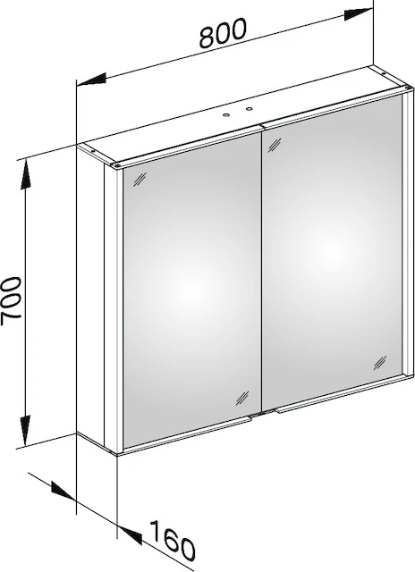 KEUCO Wandvorbau Spiegelschrank Wandvorbau „Royal Match“ in Silber (eloxiert), Aufputz, mit Steckdosen 800 × 700 × 160 mm KEUCO Wandvorbau Spiegelschrank Wandvorbau „Royal Match“ in Silber (eloxiert), Aufputz, mit Steckdosen 800 × 700 × 160 mm