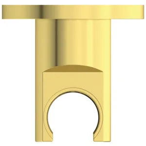 Wandhalter Idealrain Atelier, mit runder Rosette, für Handbrause und Brauseschlauch G1/2, Brushed Gold