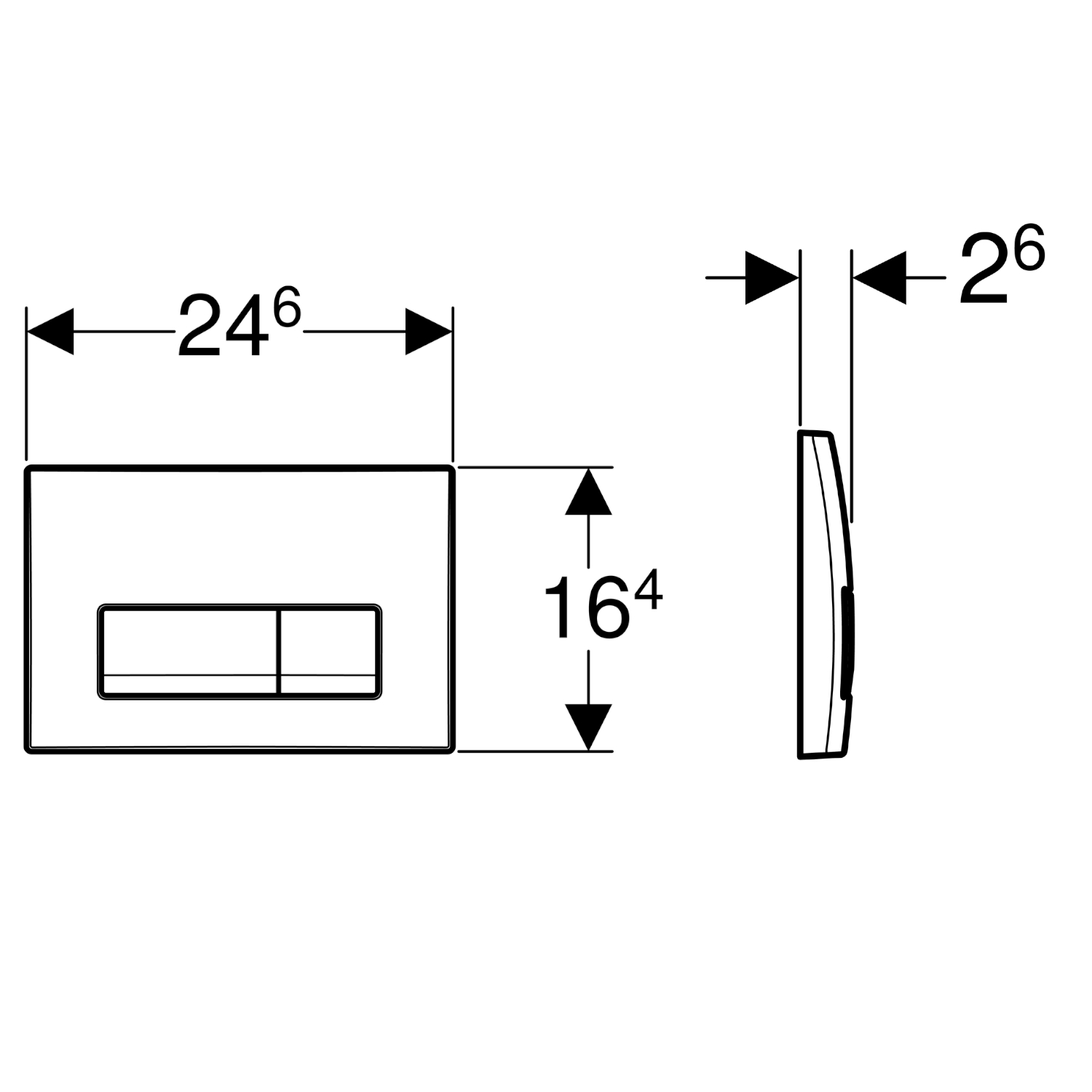 Geberit Vorwand-/Einbauelement für Toilette mit Spülkasten Delta (UP100) Betätigungsplatte „Delta50“