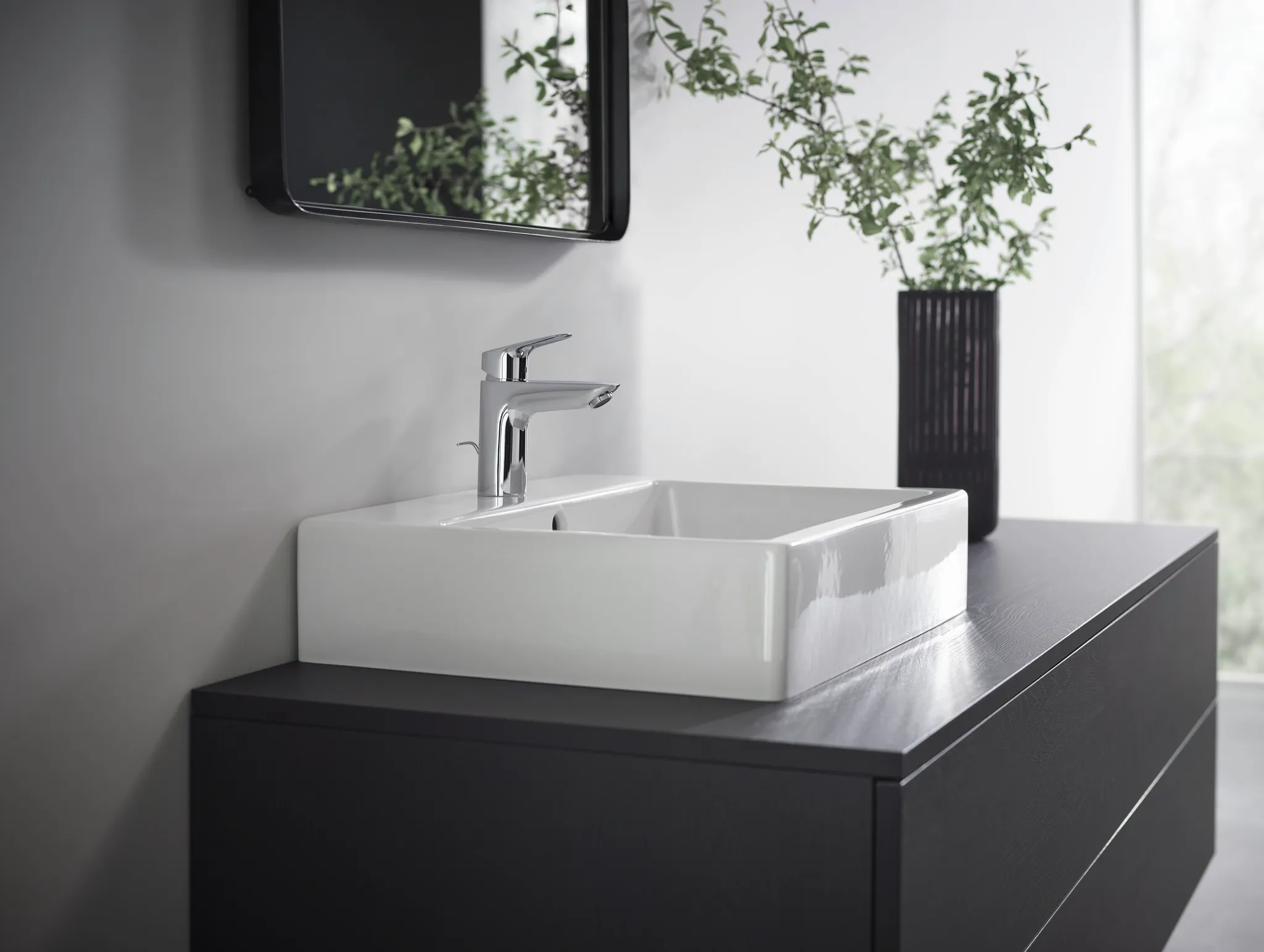 Hansgrohe Logis Einhebel-Waschtischmischer 100 mit Zugstangen-Ablaufgarnitur, Chrom Hansgrohe Logis Einhebel-Waschtischmischer 100 mit Zugstangen-Ablaufgarnitur, Chrom
