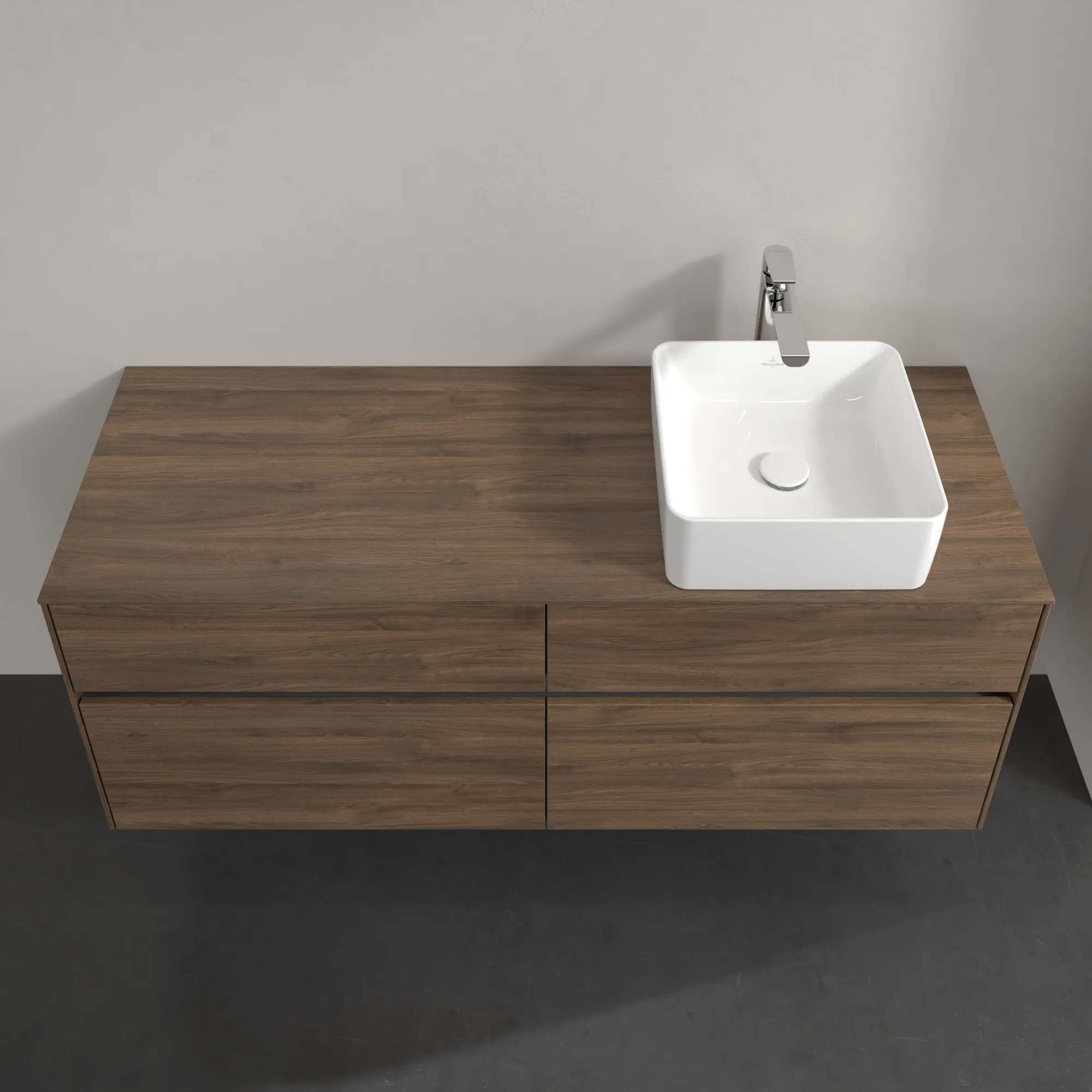 Villeroy & Boch Waschbeckenunterschrank Collaro Arizona Oak, 1400x548x500 mm, mit Beleuchtung und SoftClosing, Eckig Villeroy & Boch Waschbeckenunterschrank Collaro Arizona Oak, 1400x548x500 mm, mit Beleuchtung und SoftClosing, Eckig