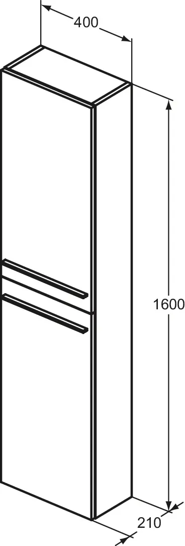 Ideal Standard Hochschrank „i.lifeS“ 40 × 160 × 21 cm Weiß matt Ideal Standard Hochschrank „i.lifeS“ 40 × 160 × 21 cm Weiß matt