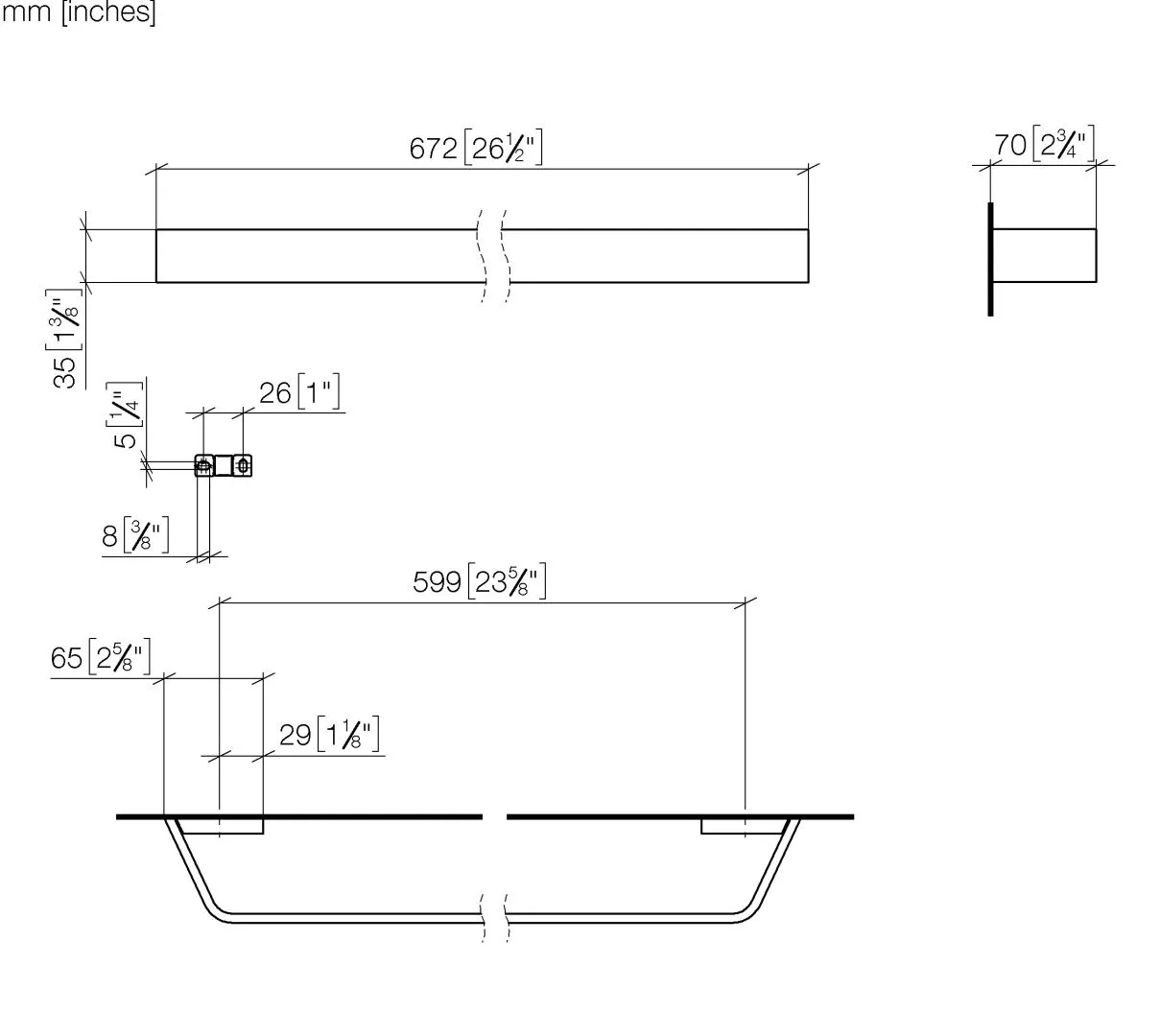 Dornbracht CL.1 Badetuchhalter - Chrom Dornbracht CL.1 Badetuchhalter - Chrom