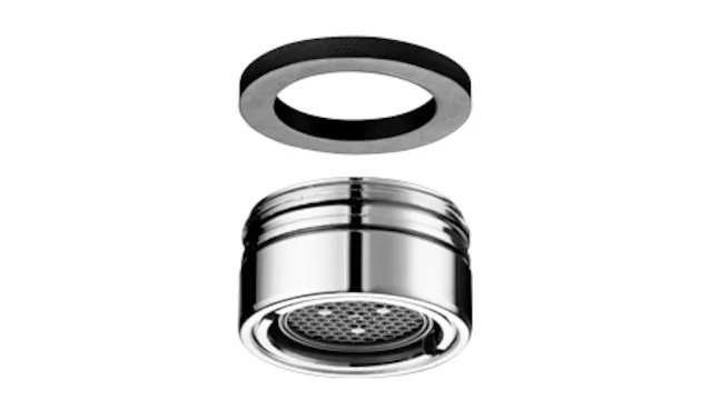 Strahlregler max. 5,7 l/min druckunabhängig, diebstahlgeschützt, Belüfteter Strahl, Strahlregler mit Chromhülse, M24 x 1 AG, chrom