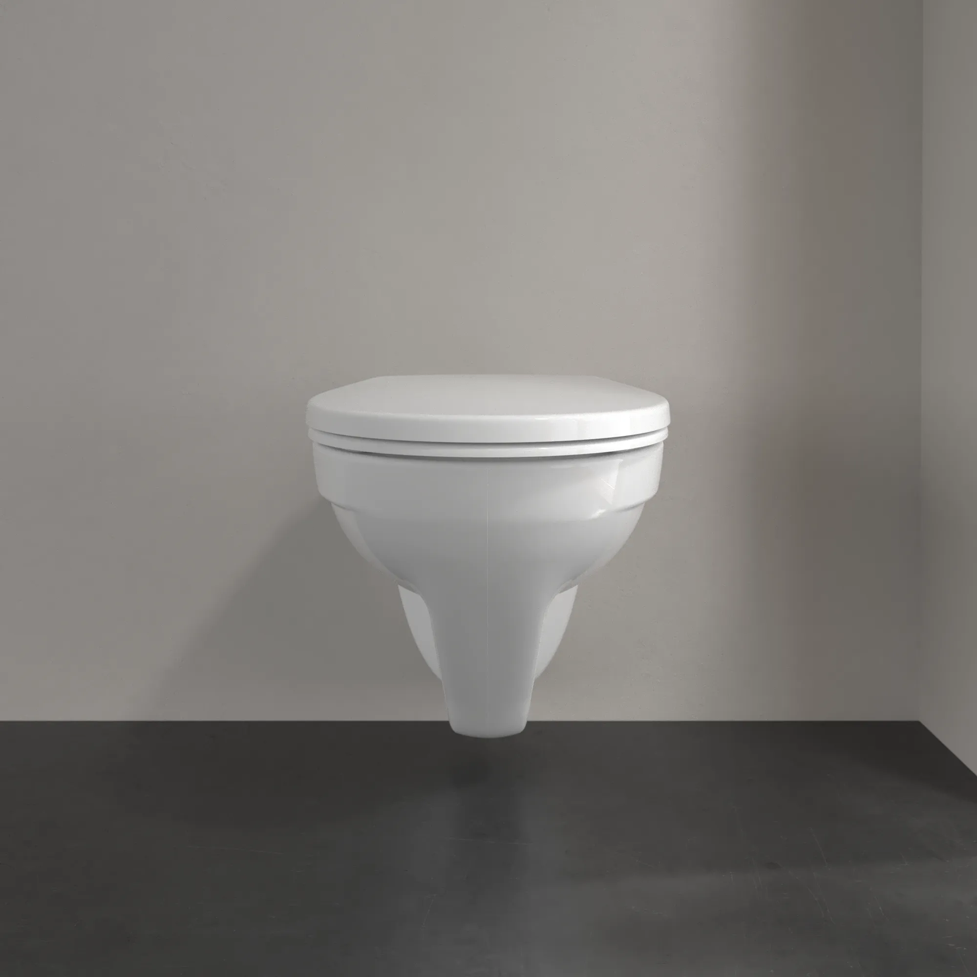 Wand-Tiefspül-WC Combi-Pack DirectFlush „O.novo“ 36 × 36 × 54 cm ohne Spülrand