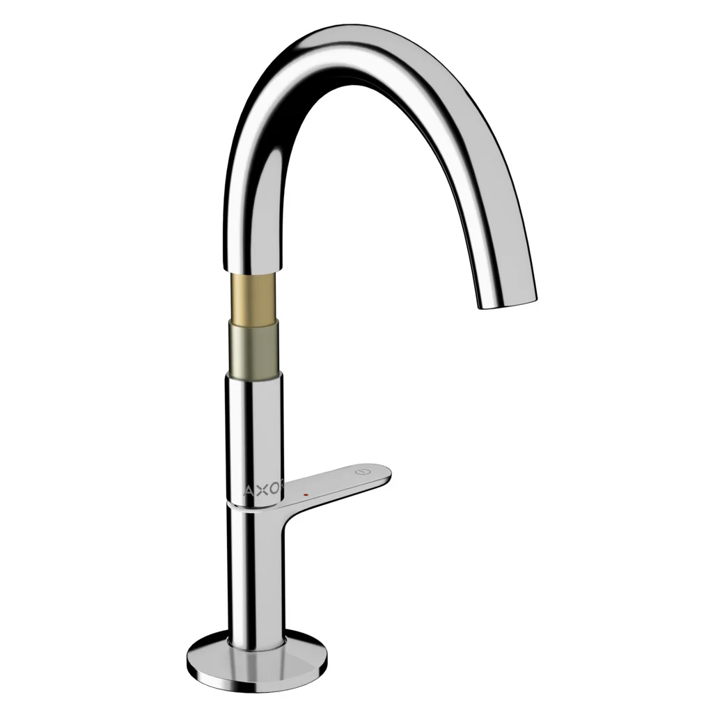 Hansgrohe AXOR One Waschtischmischer Select 170 mit Push-Open Ablaufgarnitur Chrom, Ausladung 140 mm, Auslaufhöhe 170 mm