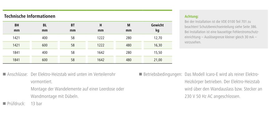 Kermi Design-Elektroheizkörper „Icaro®-E“ 60 × 142,1 cm in Weiß