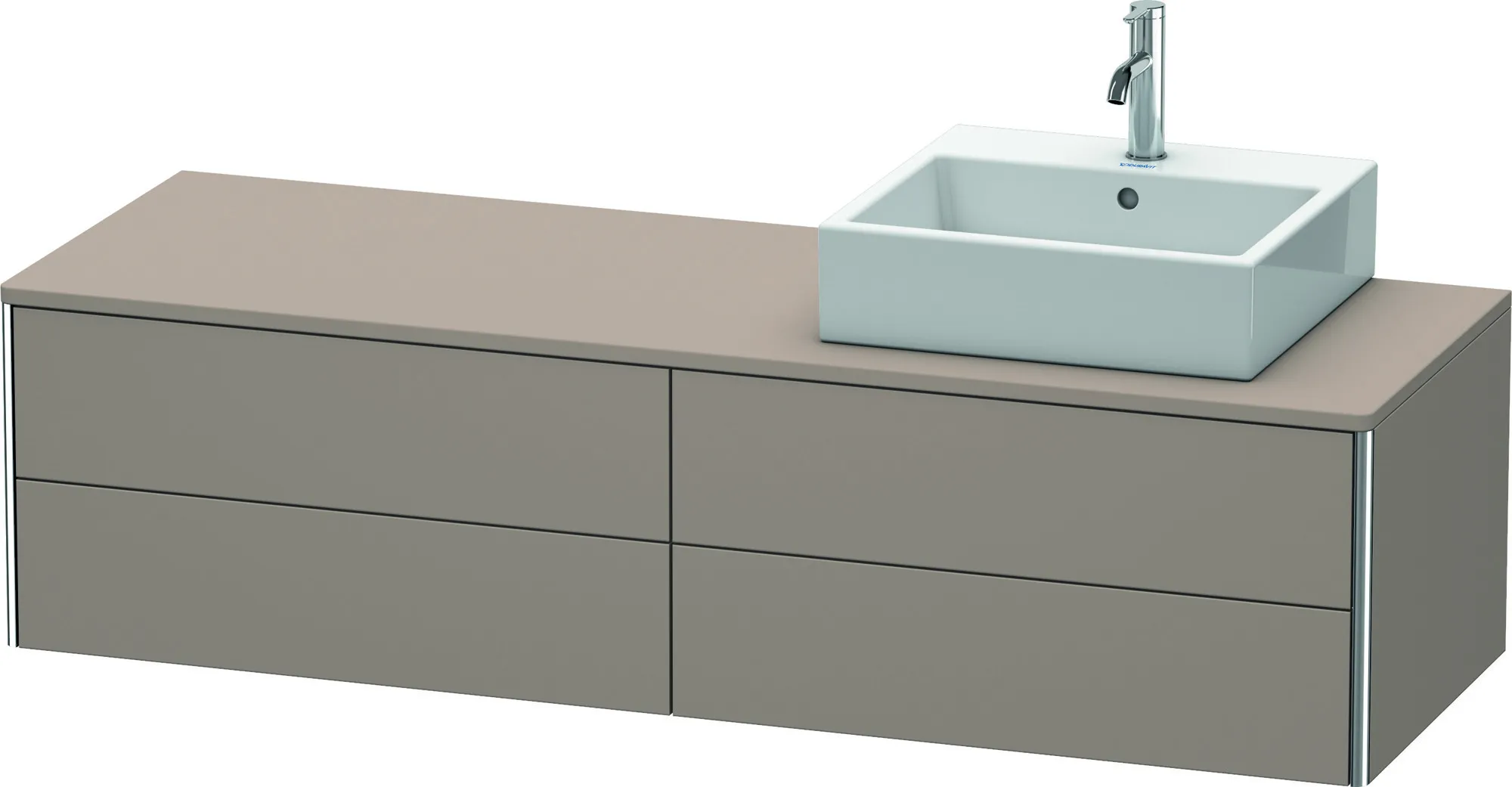 Duravit Waschtischunterschrank wandhängend „XSquare“ 160 × 40 × 54,8 cm Basalt Matt Duravit Waschtischunterschrank wandhängend „XSquare“ 160 × 40 × 54,8 cm Basalt Matt