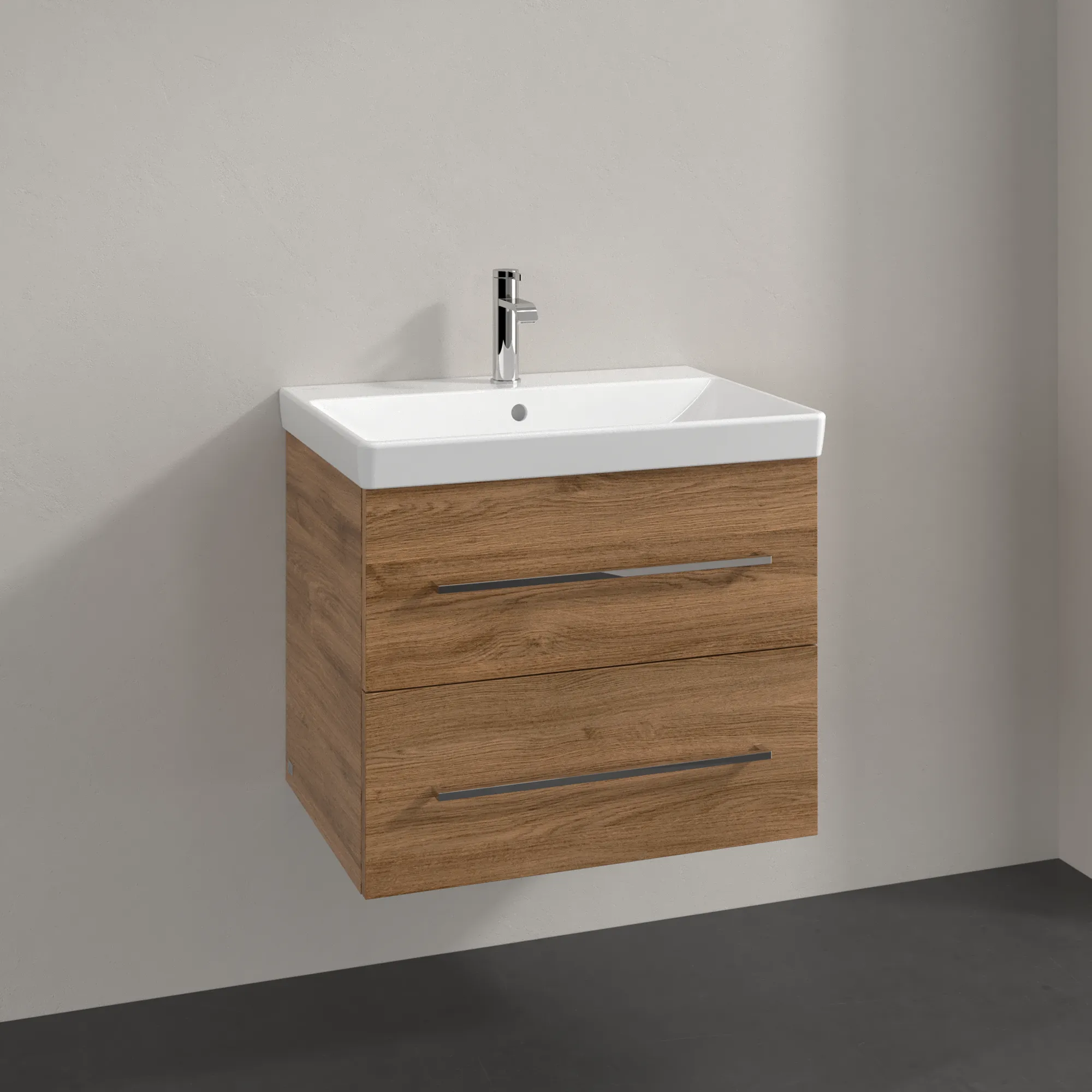 Villeroy & Boch Waschtischunterschrank „Avento“ für Schrankwaschtisch 630 × 514 × 452 mm Kansas Oak, Soft Closing