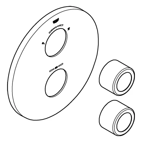 Rosette 47987, für Grohtherm 1000 Thermostat-Batterien (mit AquaDimmer Eco), chrom Rosette 47987, für Grohtherm 1000 Thermostat-Batterien (mit AquaDimmer Eco), chrom