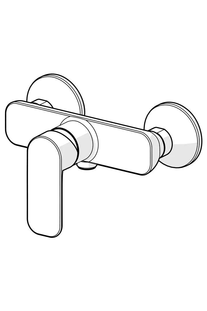 HansaBASIC Duscharmatur Wandmontage Einhebelmischer Chrom DN15 HansaBASIC Duscharmatur Wandmontage Einhebelmischer Chrom DN15