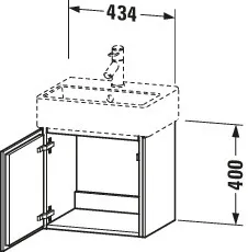 Duravit Waschtischunterschrank wandhängend „L-Cube“ 43,4 × 40 × 34,1 cm