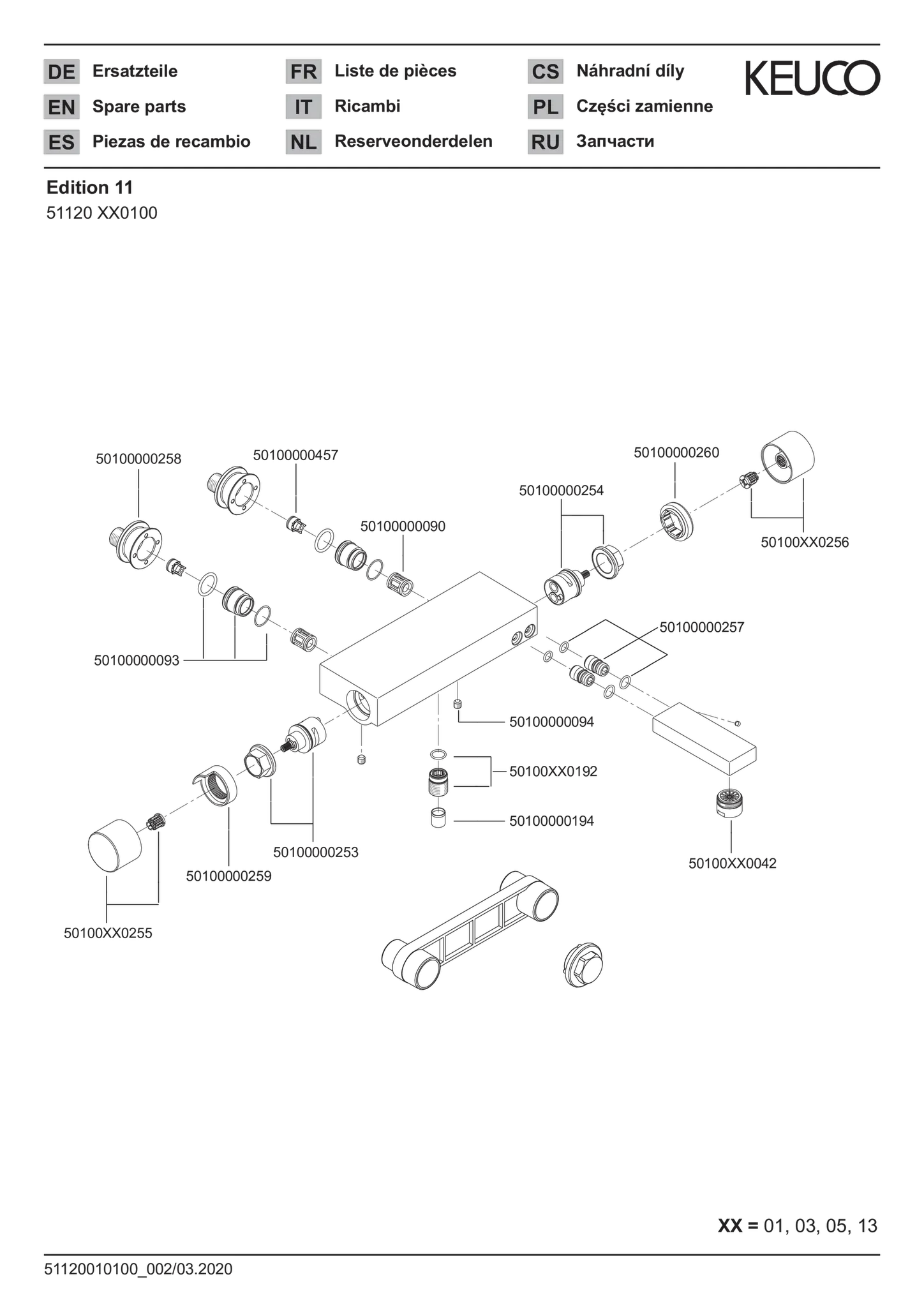 KEUCO EDITION 11 Wannenmischer Aufputz für AP Montage verchromt KEUCO EDITION 11 Wannenmischer Aufputz für AP Montage verchromt