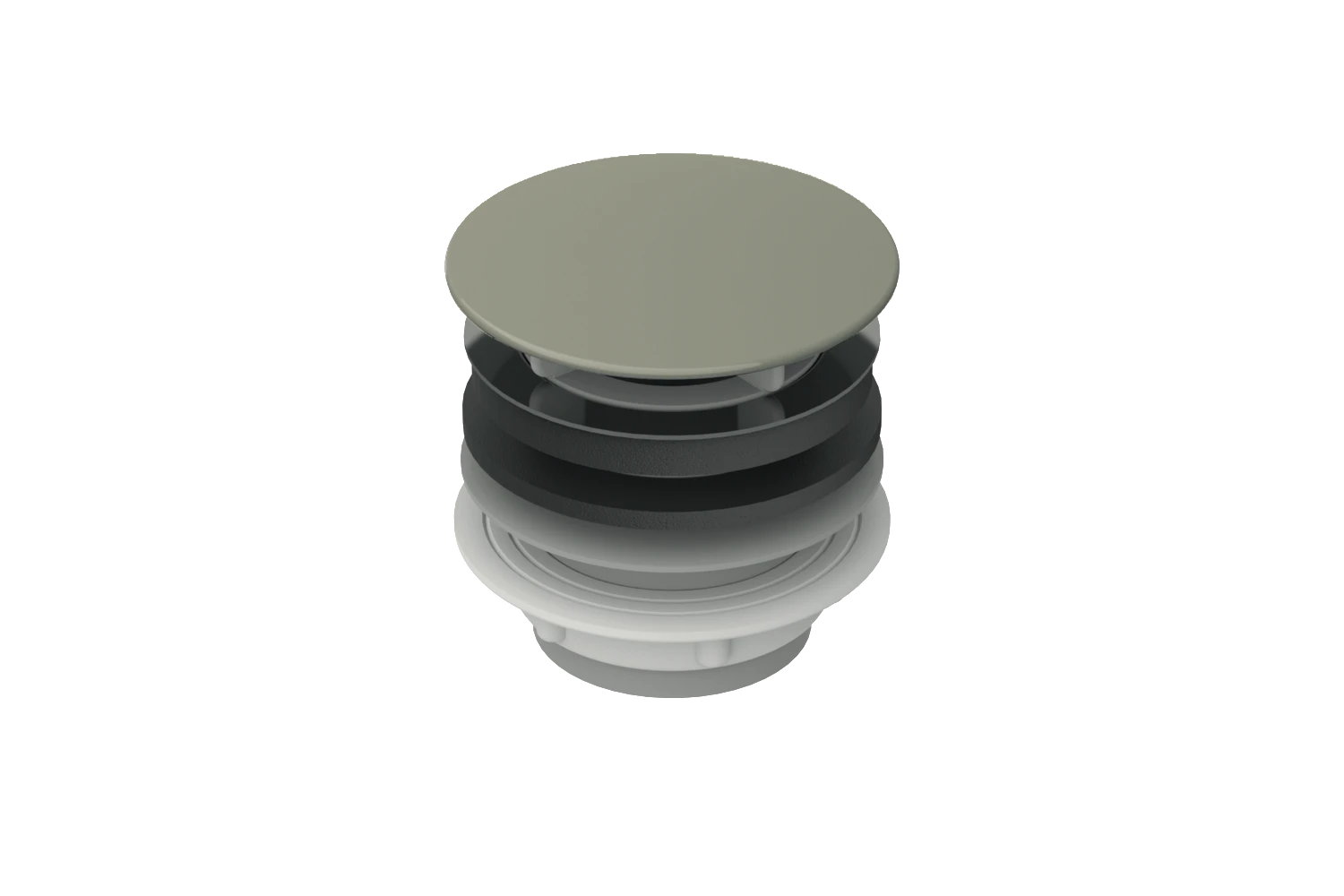 Schaftventil, Ab- und Überlauf, Waschtisch, 65x65x60 mm, Weiß, Messing, Metall, Kunststoff Schaftventil, Ab- und Überlauf, Waschtisch, 65x65x60 mm, Weiß, Messing, Metall, Kunststoff