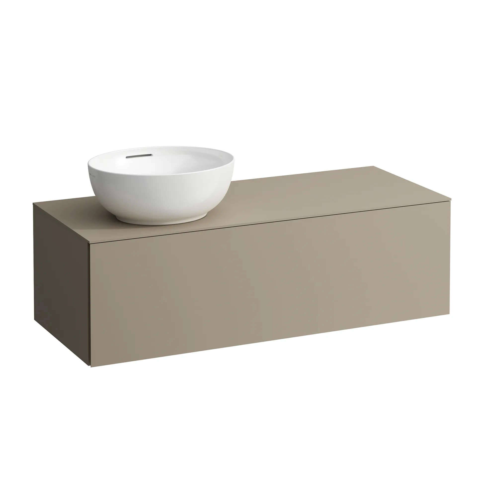 Laufen Schubladenelement „Ilbagnoalessi“ 1200 × 370 × 500 mm Perlbeige, ohne Hahnlochbohrung, links Laufen Schubladenelement „Ilbagnoalessi“ 1200 × 370 × 500 mm Perlbeige, ohne Hahnlochbohrung, links