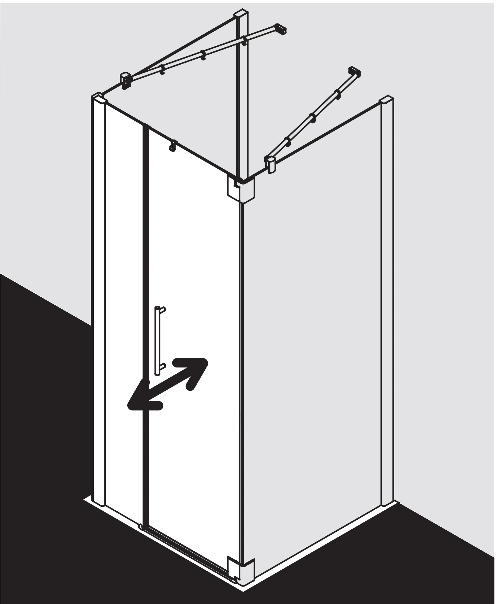 PASA XP PX1FR Pendeltür 1-flügelig und Festfeld rechts, für Ecke, Höhe 2000 mm, Wanneneinbaumaß 1010-1040 mm, Breitenverstellmaß 1000-1030 mm, Glasaußenkante 985-1015 mm, Farbe Silber Mattglanz, Glas ESG Klar PASA XP PX1FR Pendeltür 1-flügelig und Festfeld rechts, für Ecke, Höhe 2000 mm, Wanneneinbaumaß 1010-1040 mm, Breitenverstellmaß 1000-1030 mm, Glasaußenkante 985-1015 mm, Farbe Silber Mattglanz, Glas ESG Klar