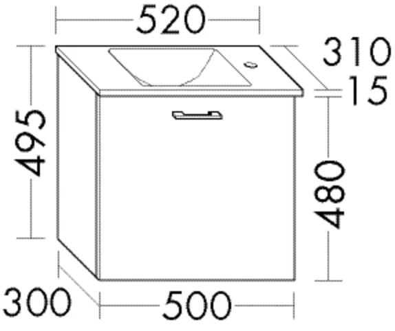 burgbad Waschtischunterschrank „Sys30“ in Tectona Dekor Zimt burgbad Waschtischunterschrank „Sys30“ in Tectona Dekor Zimt