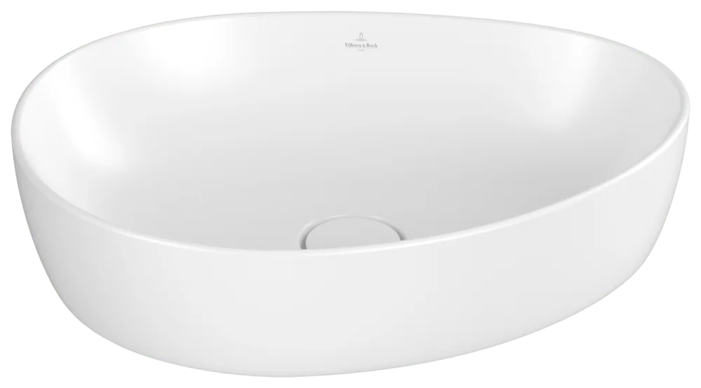 Villeroy & Boch Antao Aufsatzwaschbecken 510x400mm TitanCeram Stone White