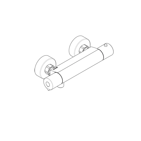 BASIC Thermostat Brausearmatur DN 15 ohne Brausegarnitur chrom