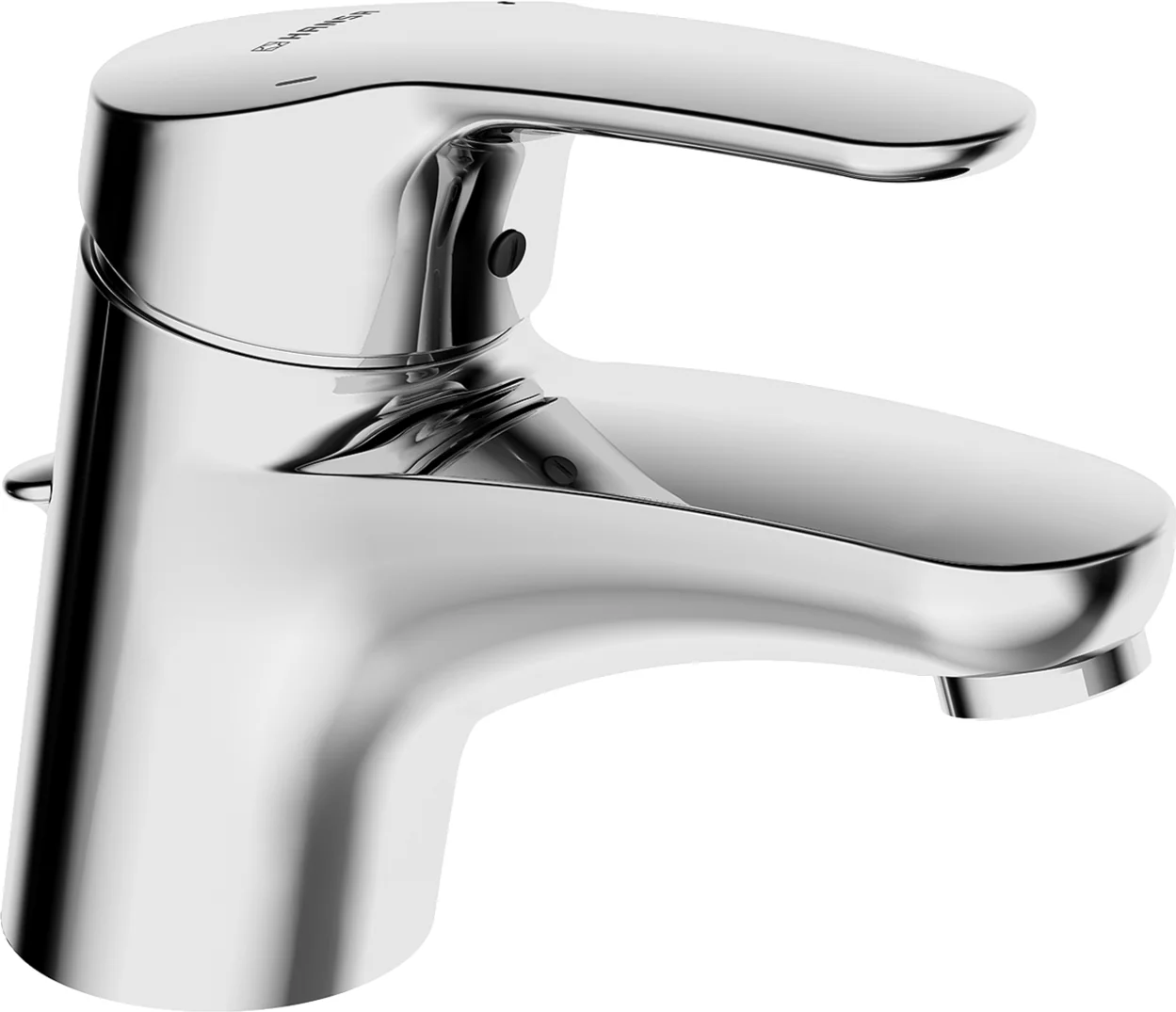 HansaMIX Waschtischarmatur Einhebelmischer HansaMIX 0110 Zugstangenablaufgarnitur Ausladung 127 mm DN15 Chrom HansaMIX Waschtischarmatur Einhebelmischer HansaMIX 0110 Zugstangenablaufgarnitur Ausladung 127 mm DN15 Chrom