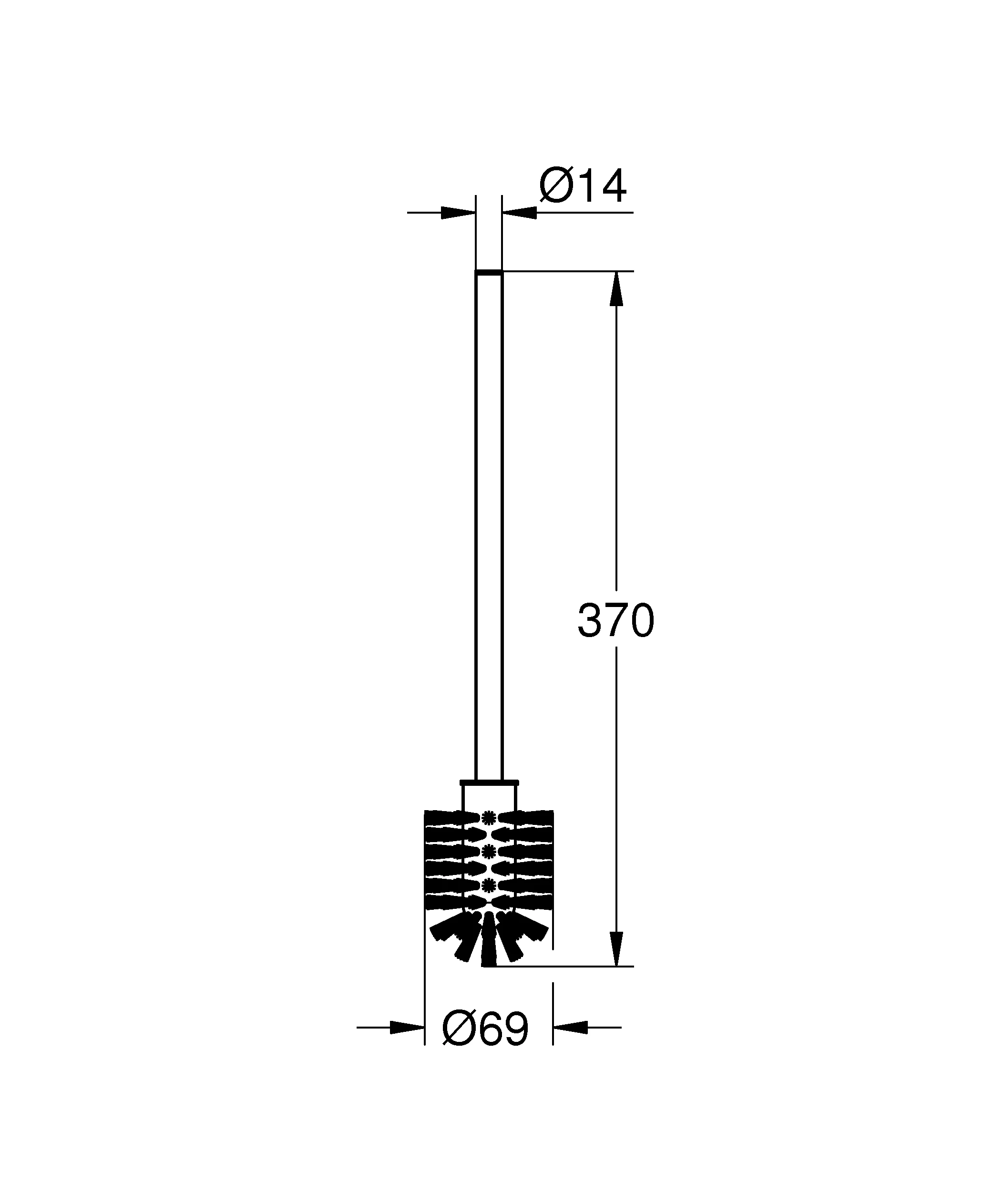 Ersatzbürste 40392, für Essentials Toilettenbürstengarnitur, chrom