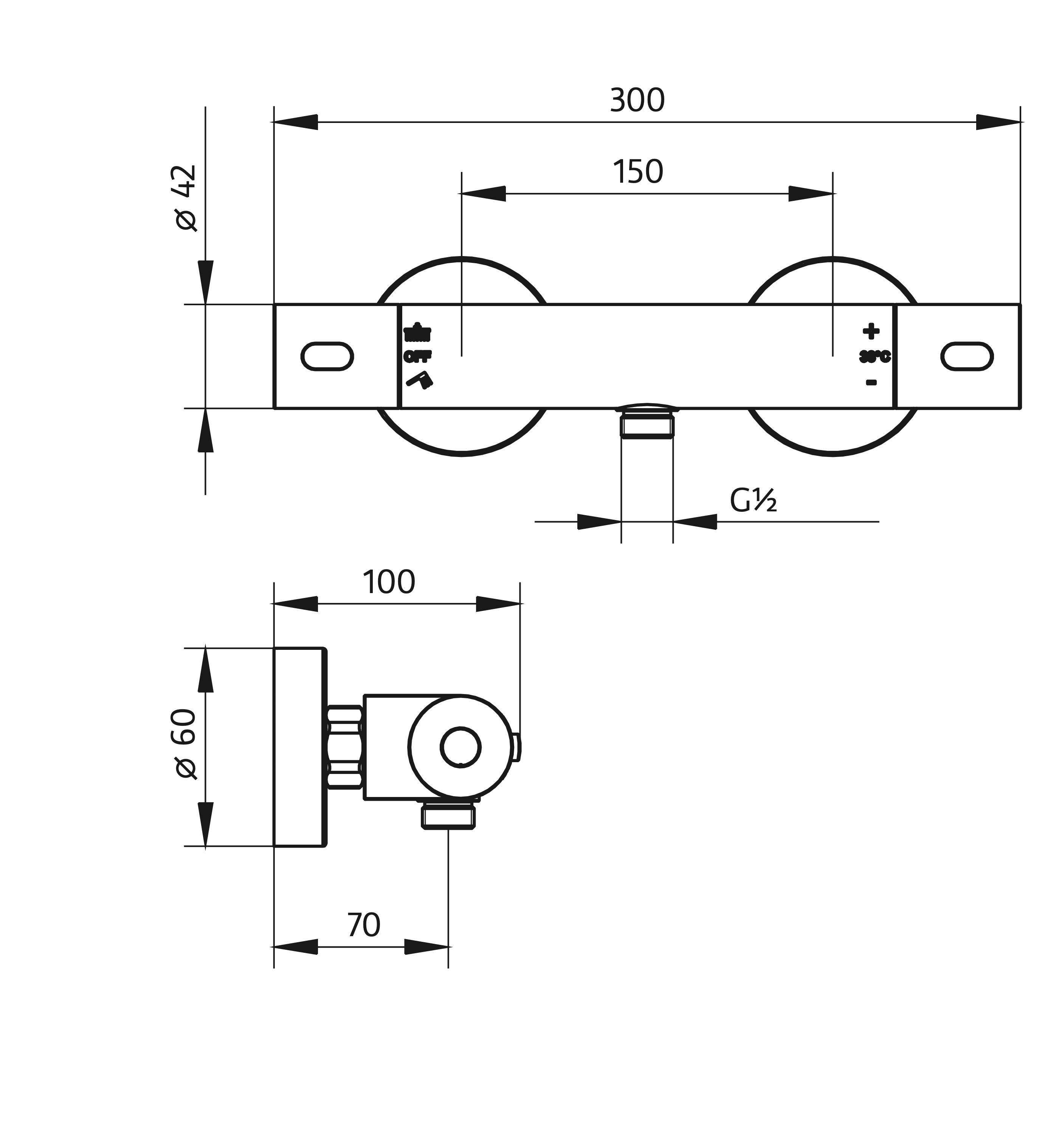 Duschschlauch silber 175 cm (1,75 Meter)