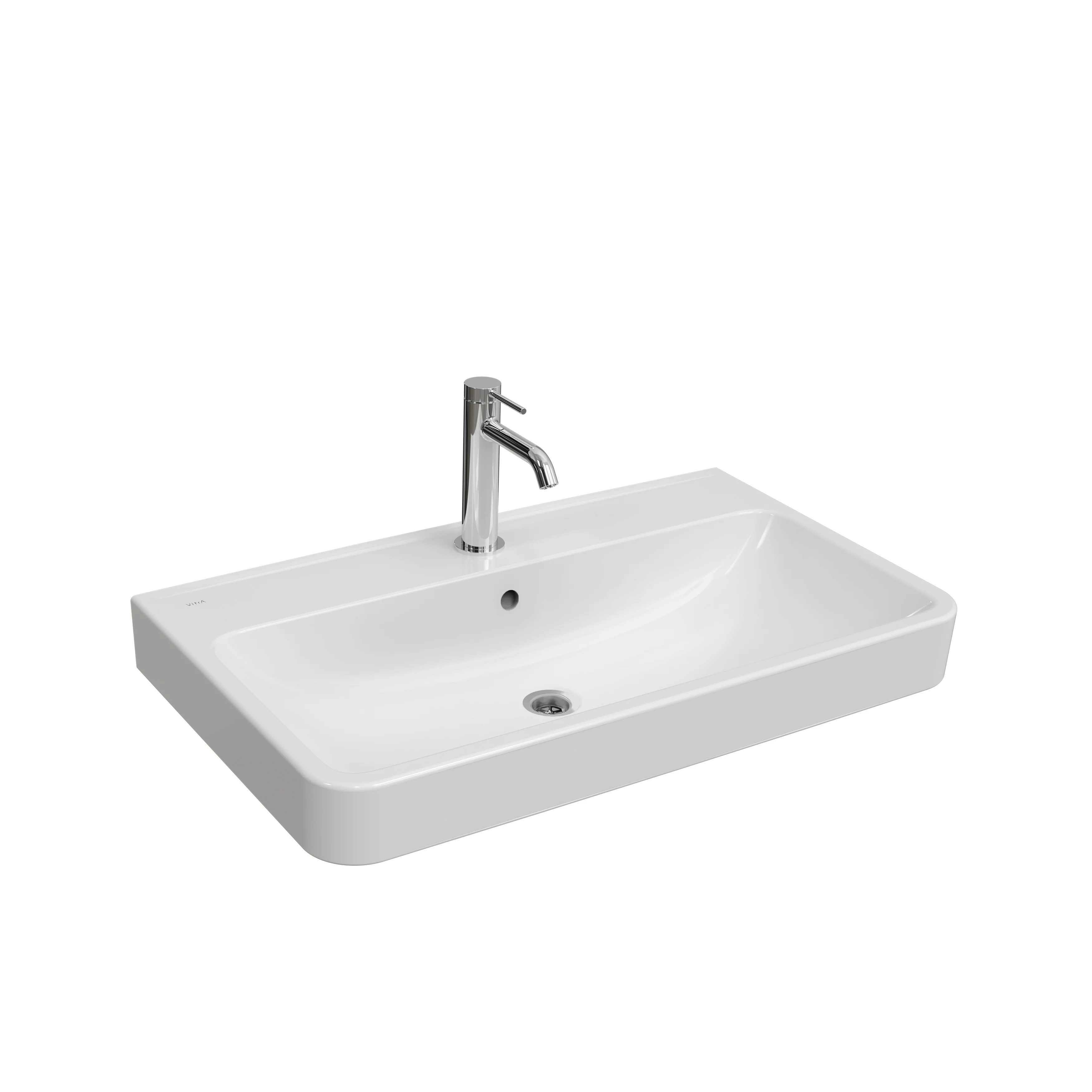 New Integra Round Waschtisch unterbaufähig mit Hahnloch mittig 79 x 47 x 17 cm (BxTxH) Weiß Hochglanz New Integra Round Waschtisch unterbaufähig mit Hahnloch mittig 79 x 47 x 17 cm (BxTxH) Weiß Hochglanz