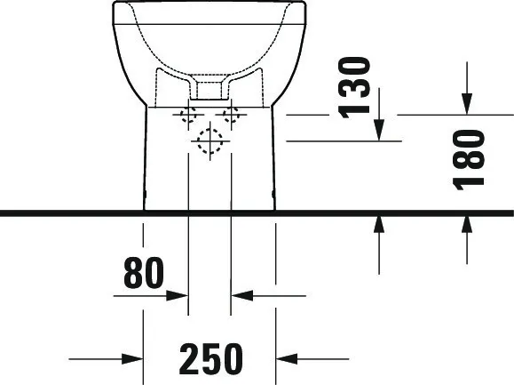 Duravit Stand-Bidet „No.1“, Befestigung sichtbar 36,5 × 65 × 40 cm