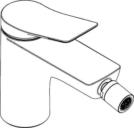 Hansgrohe Vivenis Bidetmischer chrom, Einhebel-Bedienung, Ausladung 130 mm, Auslaufhöhe 81 mm, Laminarstrahl, max. Durchfluss 7,5 l/min, Keramikmischsystem, einstellbare Temperaturbegrenzung, für Durchlauferhitzer geeignet