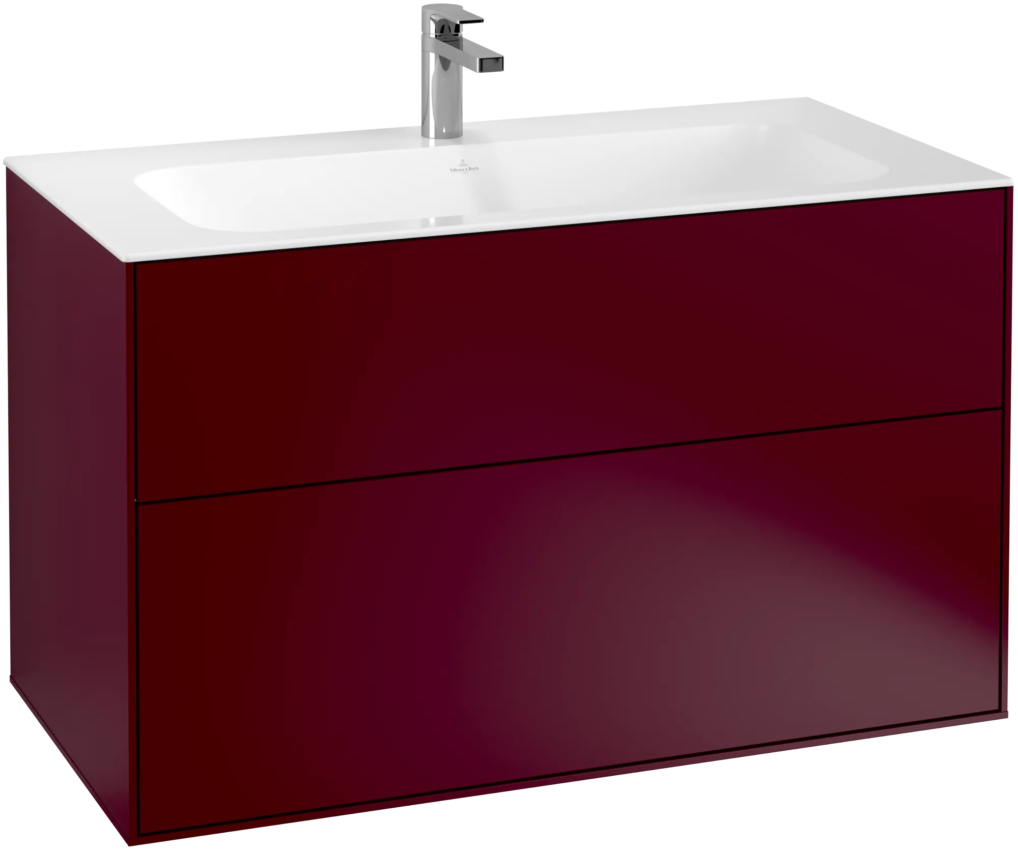Villeroy & Boch Waschtischunterschrank „Finion“ für Schrankwaschtisch 996 × 591 × 498 mm Peony Matt Lacquer, für Becken mittig